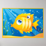 Golden Fish Print