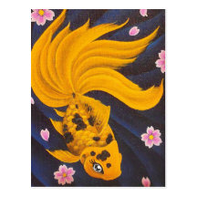 Golden Fishie Postcard