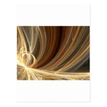 Golden Flair Bright Blast Starburst Design Postcard
