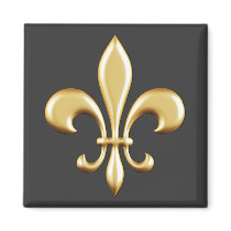 Golden Fleur De Lis Magnets