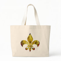 Golden Fleur-de-Lis  ;   ZazzleRocks Series Bags