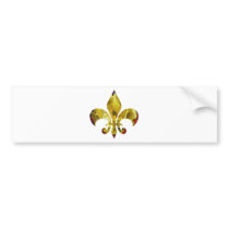 Golden Fleur-de-Lis  ;   ZazzleRocks Series Bumper Sticker