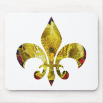 Golden Fleur-de-Lis  ;   ZazzleRocks Series Mouse Pad