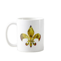 Golden Fleur-de-Lis  ;   ZazzleRocks Series Mugs