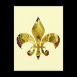Golden Fleur-de-Lis  ;   ZazzleRocks Tattoo Series postcards