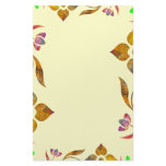 Golden Floral Borders Customized Stationery