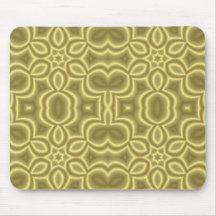 golden floral mouse mats