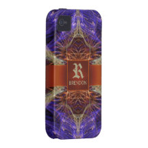 Golden Fractal Hourglass iPhone4 Case-Mate™ iPhone 4/4S Cover