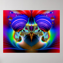 Golden Fractal Quail Posters