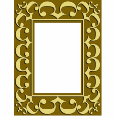 Golden Frame Ornament Photo Cutouts by HeartsinFocus