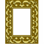 Golden Frame Ornament Photo Cutouts
