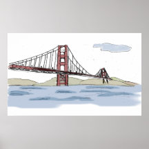 Golden Gate Bridege, WC, Copyright Karen J. Willia Poster