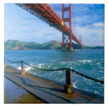 Golden Gate bridge and San Francisco Bay 2 Ceramic Tiles
