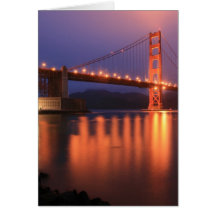 Golden Gate Bridge at Night Cards