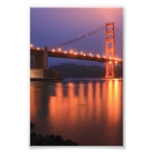 Golden Gate Bridge at Night Photograph