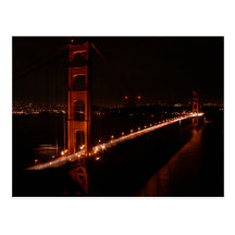 Golden Gate Bridge at Night Post Cards
