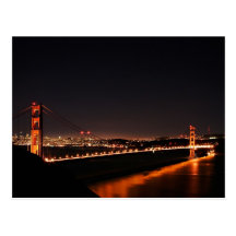 Golden Gate Bridge at Night Post Cards