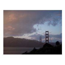 Golden Gate Bridge at Sunset Post Card
