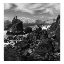 Golden Gate Bridge from Marshall Beach (Infrared) Photo Art