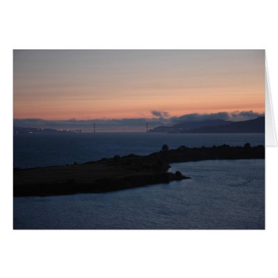 Golden Gate Bridge - Salmon Sky Greeting Cards by Louis_la_Vache