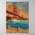 Golden gate bridge - San Francisco, affiche de CA