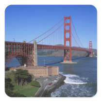 Golden Gate Bridge, San Francisco, California, 8 Square Sticker
