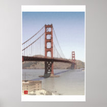 Golden Gate Bridge-SanFrancisco Digital Watercolor Print