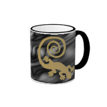 Golden Gecko | 2x | black waves Tee Tassen