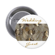 Golden Gems Wedding Guest Badge Pins