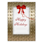 Golden Gingerbread Men & Candy Canes Card