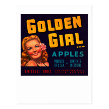 Golden Girl Apples Postcards