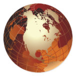 GOLDEN GLOBE ROUND STICKER