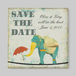 Golden Graceful Elephant Save the Date Magnet magnets