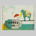 Golden Graceful Elephant Table Card Postcard postcards