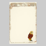 Golden Grunge Owl Stationery stationery