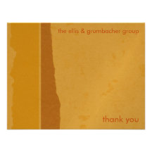 Golden Grunge Thank You Invites