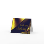 Golden Happy Birthday Card