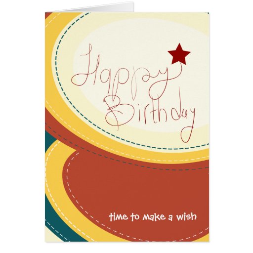 Golden Happy birthday greeting card