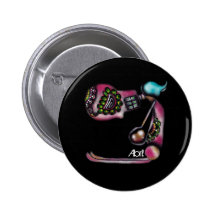 Golden Heart Button