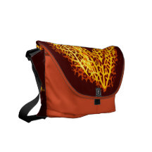 Golden Heart messenger bag