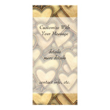 Golden Hearts Everywhere Rack Card Design