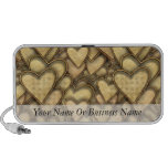 Golden Hearts Everywhere Notebook Speaker