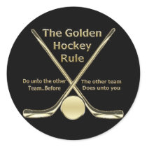 Golden Hockey Rule Sticker