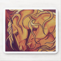 Golden Horses Mousepad