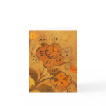 Golden Inlay Flowers Note Card