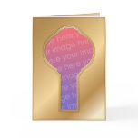 Golden Keyhole Photo Frame Card