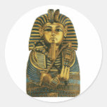 Golden King Tut Round Stickers