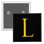 Golden L Monogram Pin