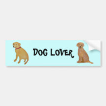 Golden Labrador Retriever Bumper Sticker