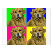 Golden Labrador Retriever Collage Invitations